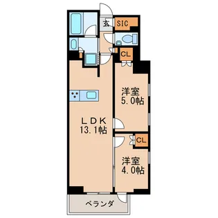 GRAN PASEO名古屋伏見【11階】の間取り