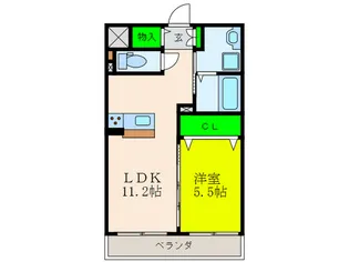 Rosso庚午【2階】の間取り