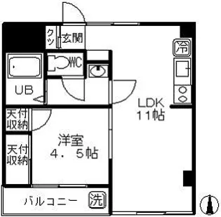 第2伊勢和ビル【2階】の間取り
