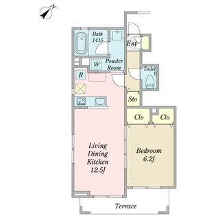 メゾン エスポワール【1階】の間取り