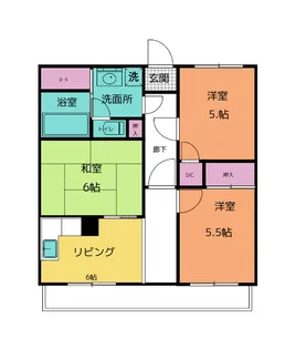 スカイタウン【2階】の間取り