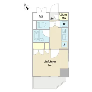 パレステュディオ五反田ステーションフロント【6階】の間取り