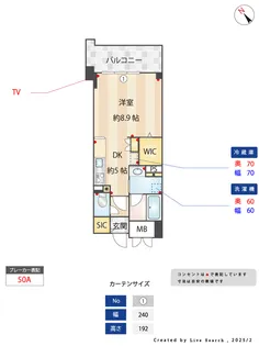 ウェルブライト博多ステーション【9階】の間取り