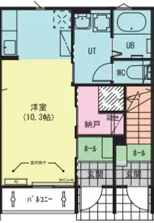 ディアコートC【1階】の間取り