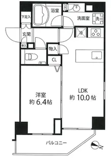 麻布十番レジデンス【8階】の間取り