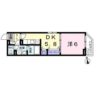 グリシーヌ2【2階】の間取り