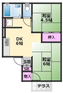 ワカバハイツ【2階】の間取り