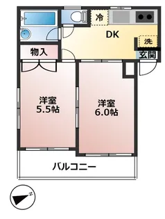 くすのき台マンション【3階】の間取り