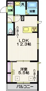 フレシール烏山【2階】の間取り