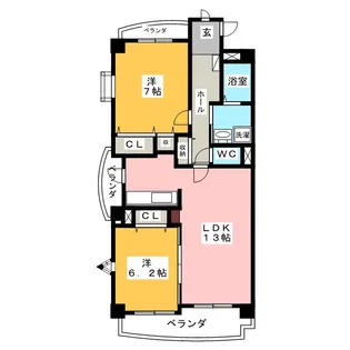 ロイヤルヒルズ【1階】の間取り