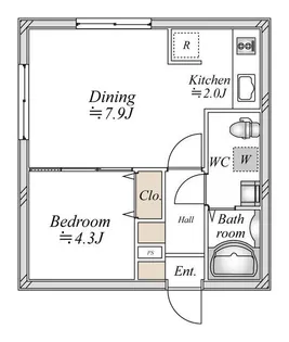 アーバンパーク方南町【2階】の間取り