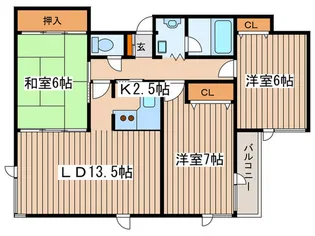 ルピナス宮の森【2階】の間取り
