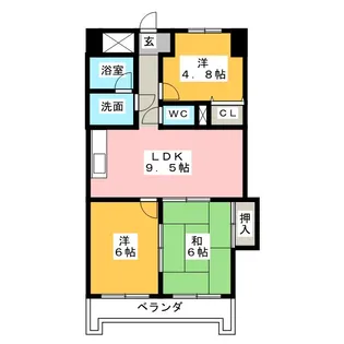 ブランドール山守【2階】の間取り