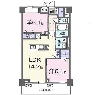 エルドール【6階】の間取り