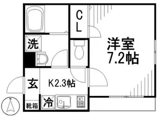 メゾンドゥリエール【1階】の間取り