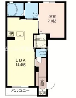 プルメリアB(シャーメゾン)【1階】の間取り