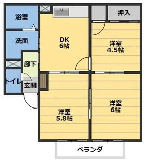 プリシェールエスアイ【2階】の間取り