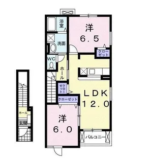 カーサ・de・MII【2階】の間取り