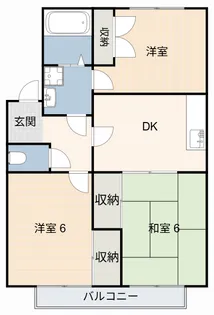 フラットサプレス市川A【2階】の間取り