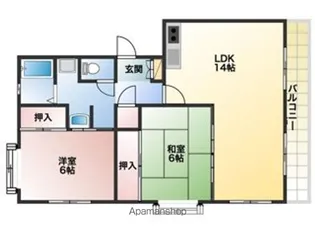 観世ハイツ【3階】の間取り