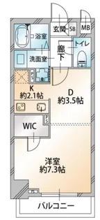 オーキッドレジデンス千代田岩本町【4階】の間取り