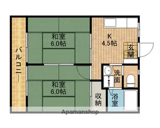キャッスルインこはらB棟【2階】の間取り