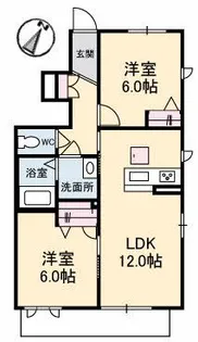 シャーメゾンジュアール S棟【1階】の間取り