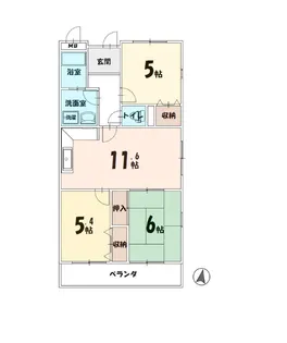 コレクション伊丹【1階】の間取り