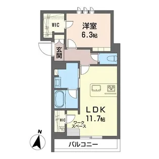 セゾン ヴェルテ【1階】の間取り