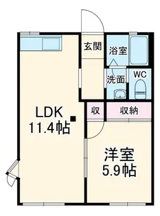 フレグランスつるが丘【1階】の間取り