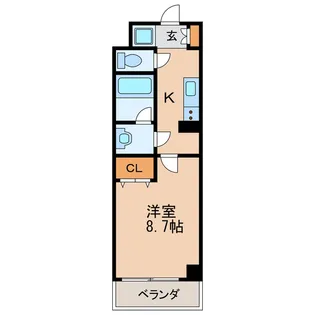 ヴァンキッシュ【6階】の間取り