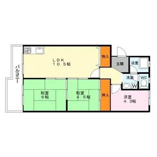 ヴィラ青木ヶ上【3階】の間取り