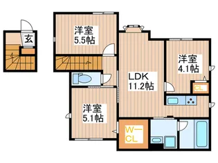 カルーナテラス【2階】の間取り