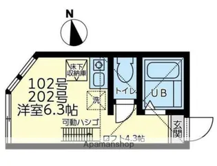 ユナイト田浦ベラクルス・メヒコ【2階】の間取り