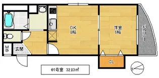 ミドルヴィレッジ【3階】の間取り