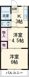 西原ハイツ【1階】の間取り