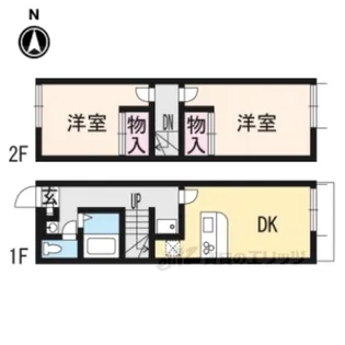 レオパレスかしの木【1階】の間取り