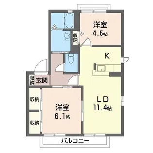 エトワールA【2階】の間取り