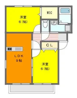 グランシャリオII B【2階】の間取り