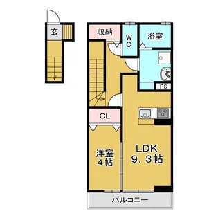 D’room八乙女中央E棟【2階】の間取り
