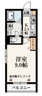 ソルクレスト北参道【1階】の間取り