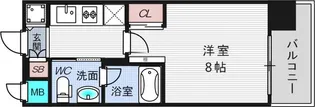 エスライズ北堀江スワン【9階】の間取り