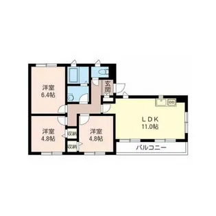 コモレビュー山手【2階】の間取り