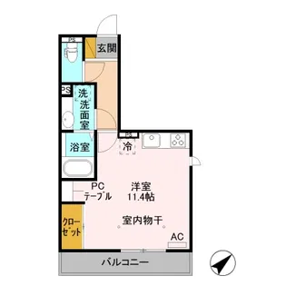 コージーコート大平101【1階】の間取り
