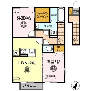 クレストヴィラI【2階】の間取り