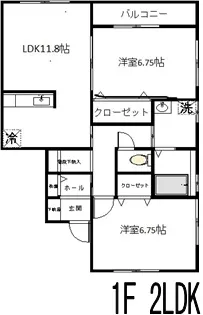 リバーサイドMIYA I番館【1階】の間取り