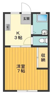 ユーハイツ岸野【1階】の間取り