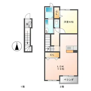 Y・Yロータス【2階】の間取り