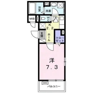 エーベル石山II【1階】の間取り