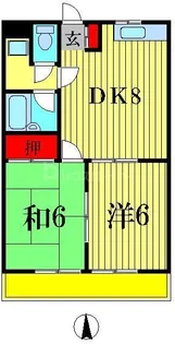 ルミエール石崎B【2階】の間取り